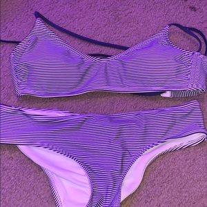 striped bikini